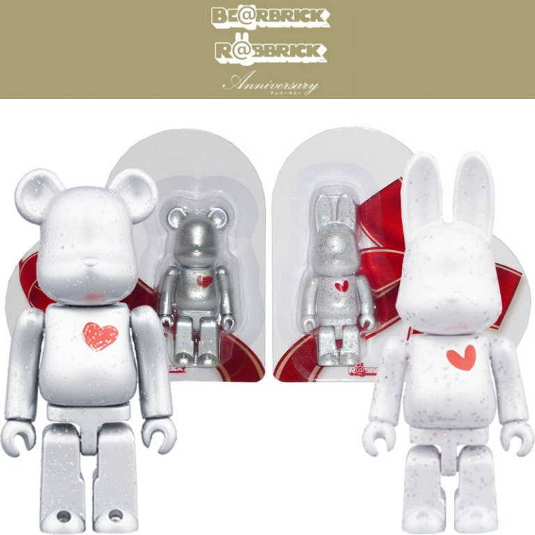 Medicom Toy 20th Anniversary BE@RBRICK & R@BBRICK 100% Figure Set