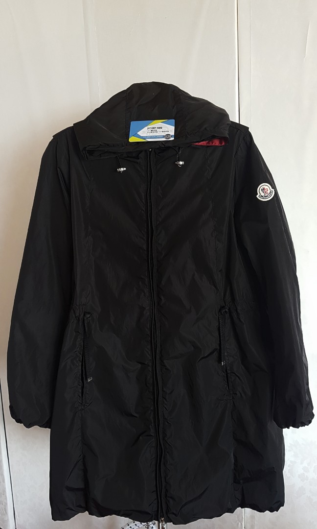 moncler black raincoat