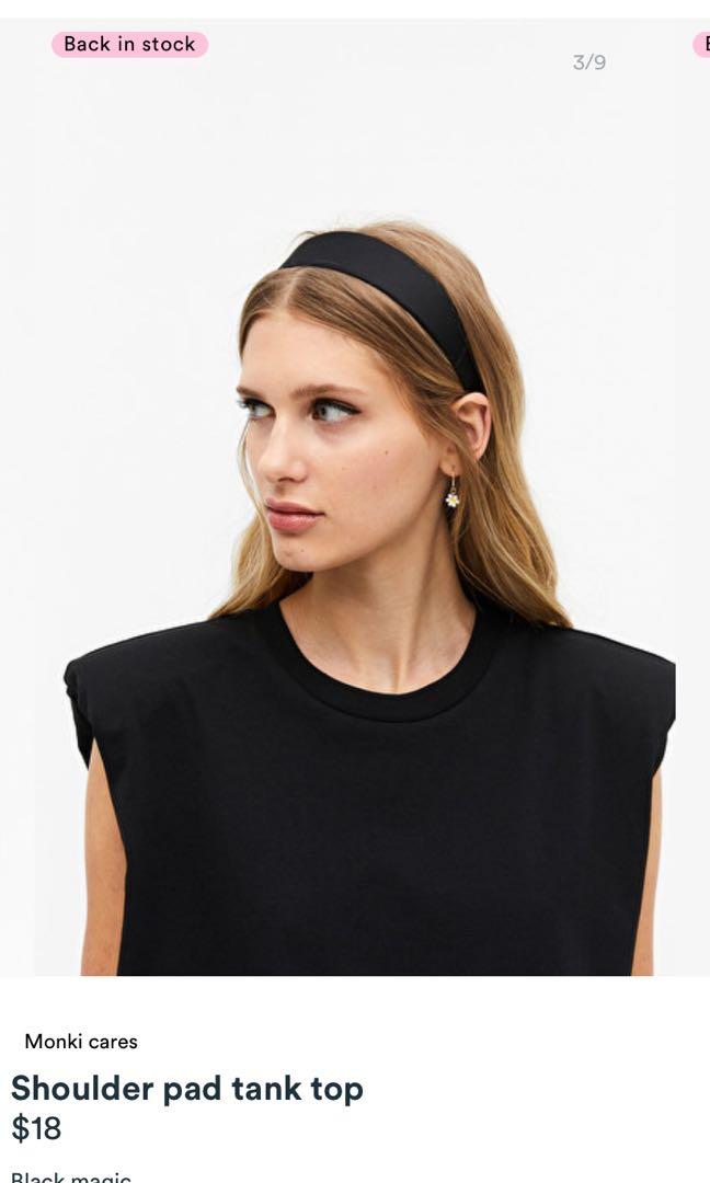 Monki shoulder pad tank top shop