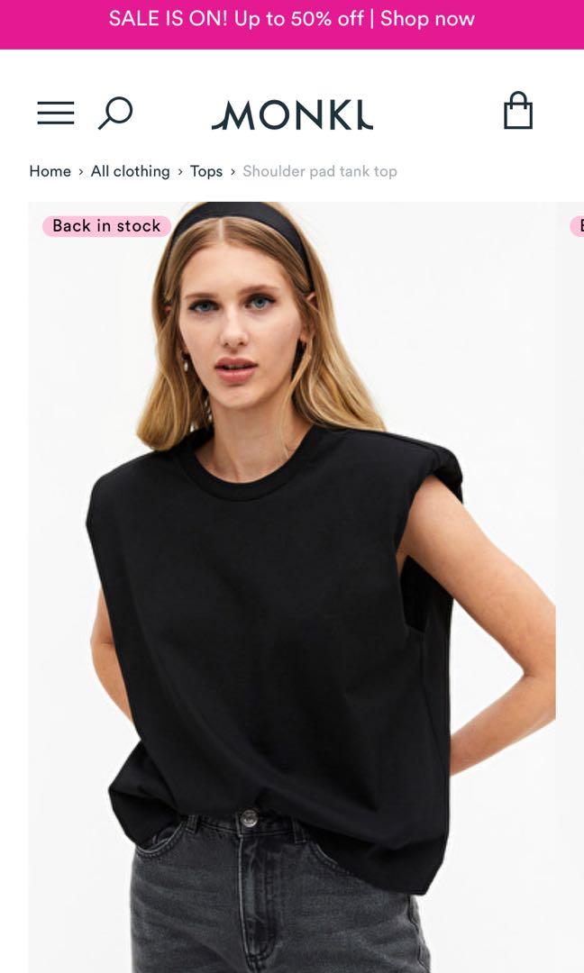 Monki shoulder pad tank top clearance