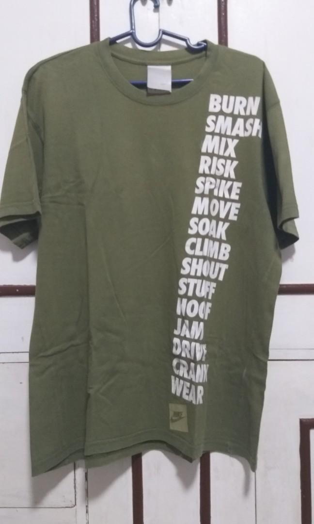 Nike Just Do it Tee army olive green like PG Kyrie Kobe ACG Men s Fashion Activewear on Carousell