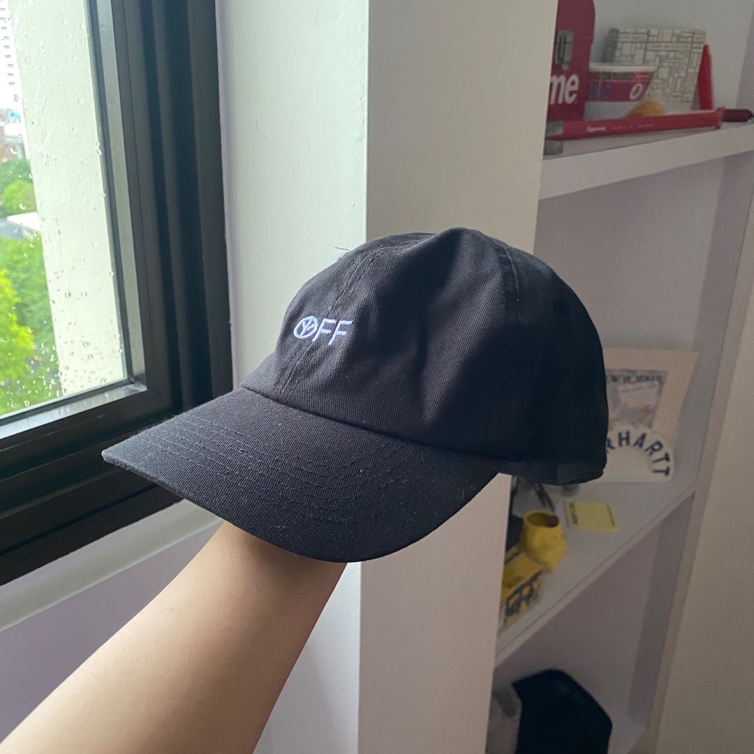 off white dad hat