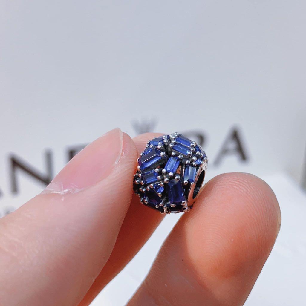 Pandora BLUE stone charm Women s Fashion Jewelry Organizers Bracelets on Carousell