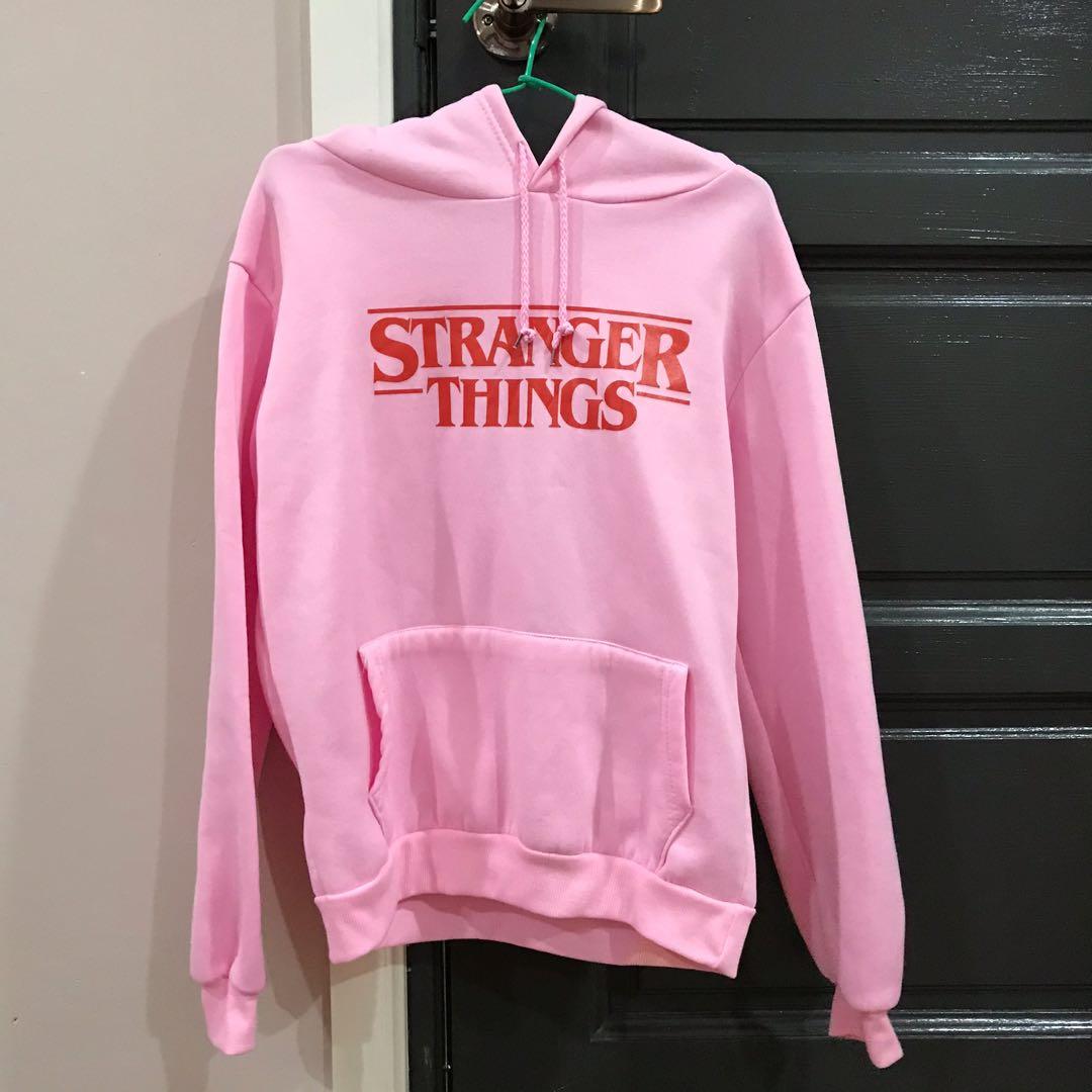 stranger things pink sweatshirt