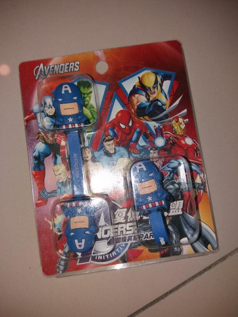 Avengers Plastic Id Luggage Card Name Tag Holder Strap Clip Books Stationery Stationery On Carousell