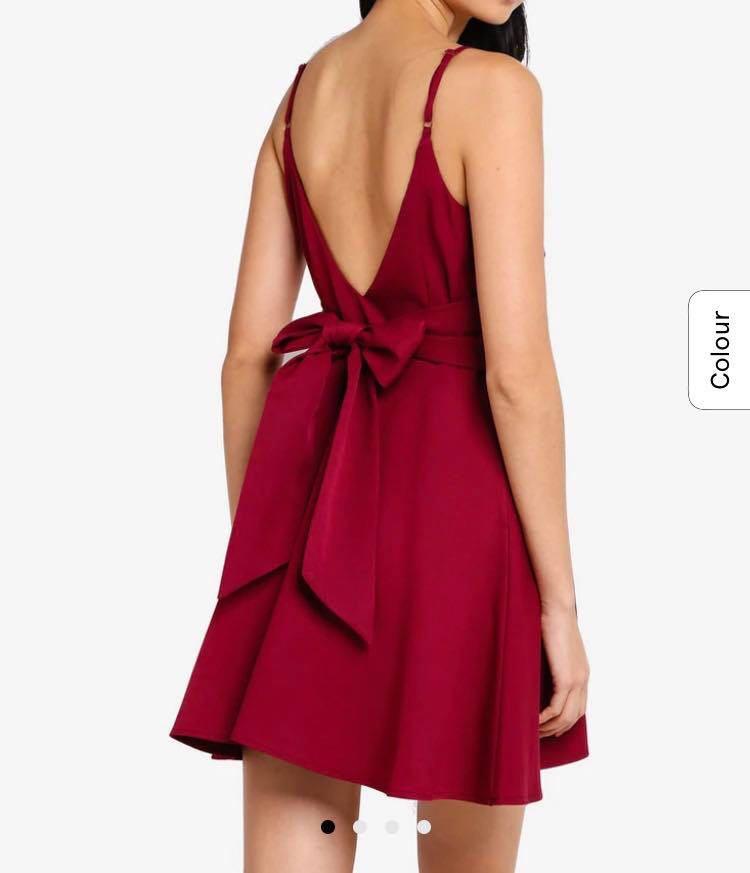 red dress with bow on back