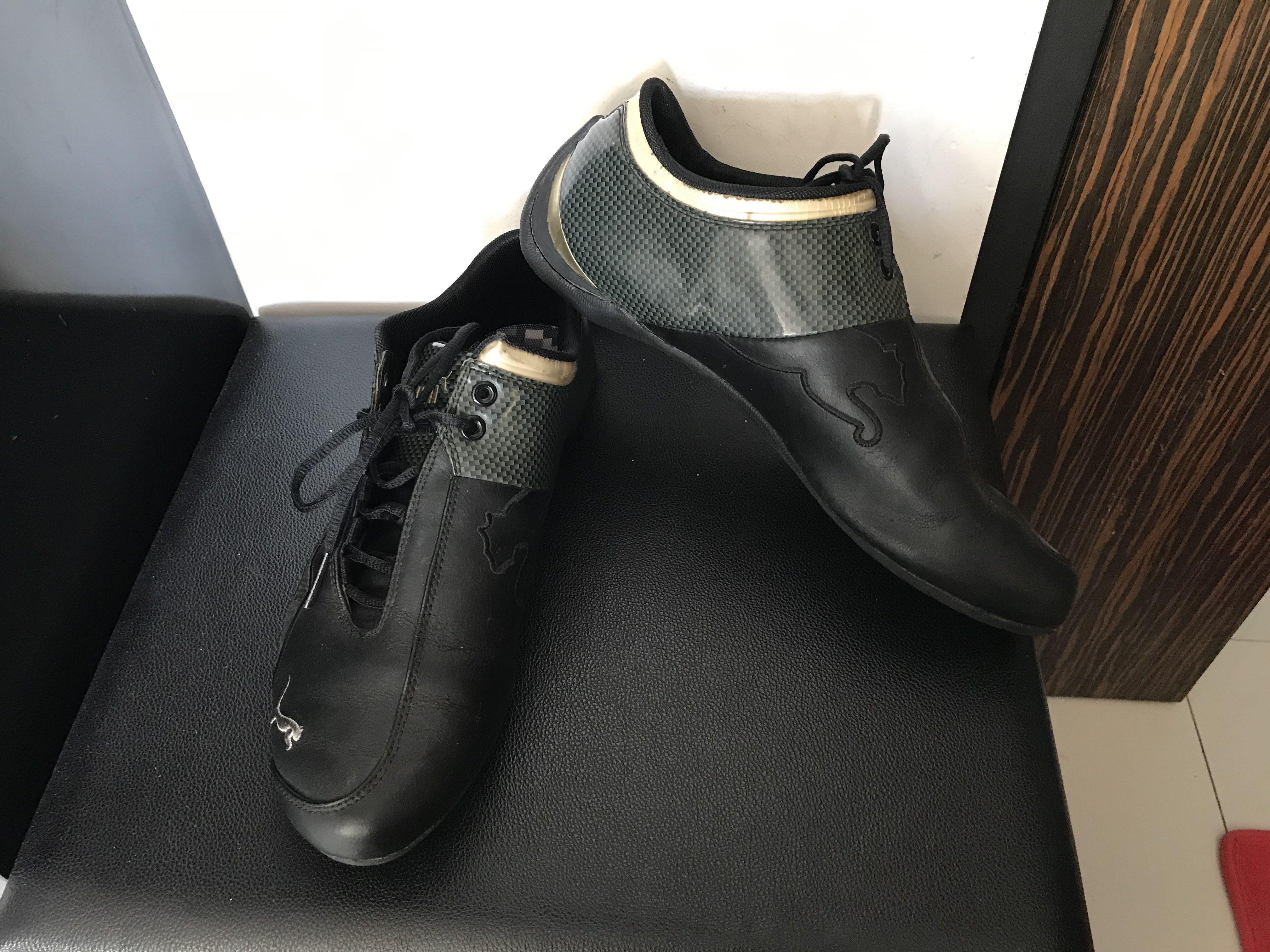 puma leather racing shoes