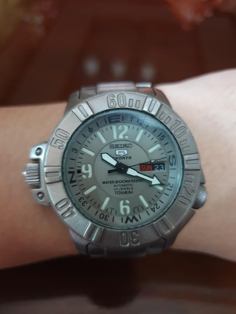 Rare Titanium Seiko 5 Sports Atlas 200m SKZ215K1 Limited Edition
