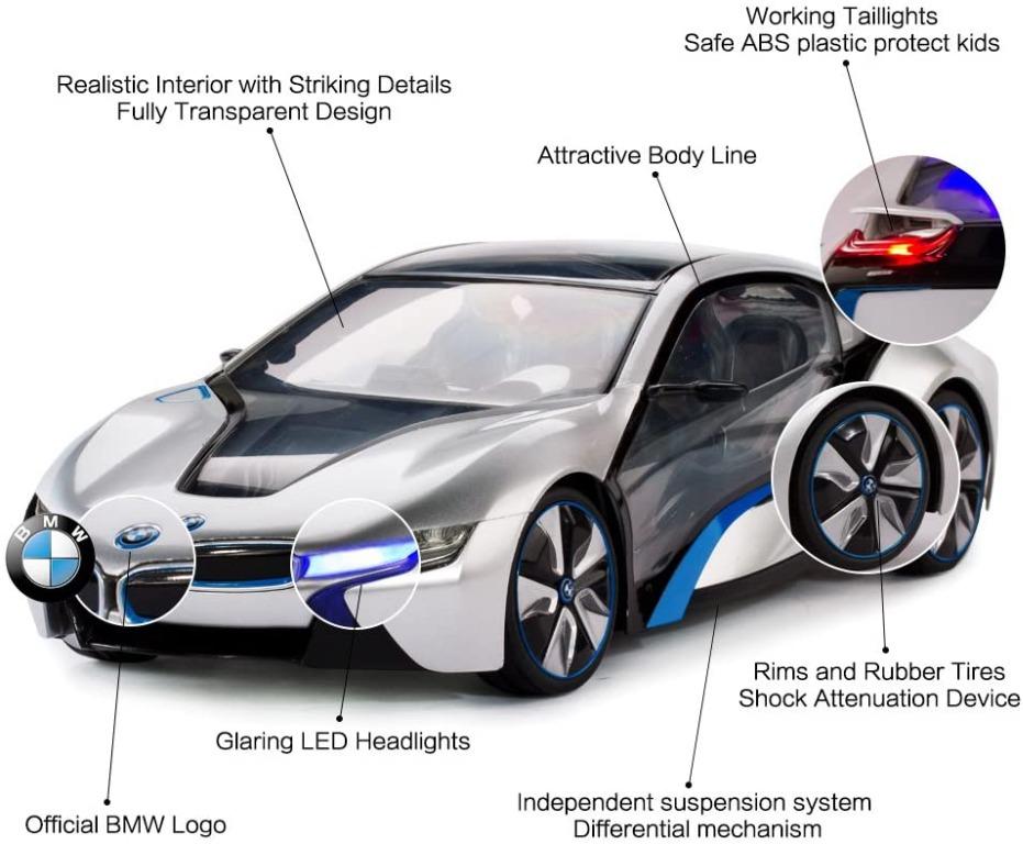 RASTAR BMW i8 Remote Control Car, 1/14 BMW i8 Concept RC Car, Fully