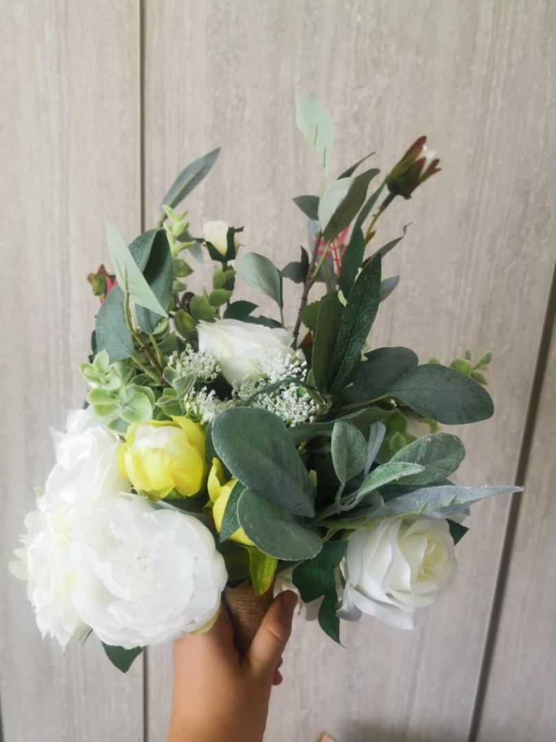 [Rental] premium silk bouquet wedding photography solemnization flower rent, Gardening, Flowers