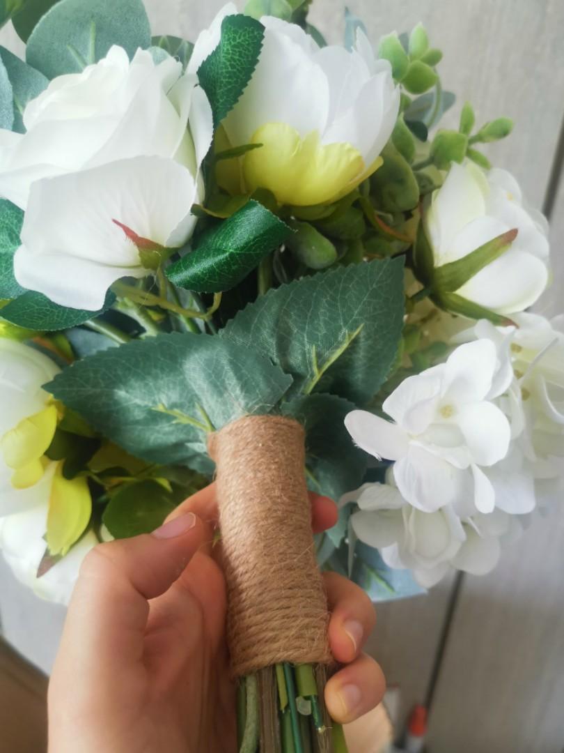[Rental] premium silk bouquet wedding photography solemnization flower rent, Gardening, Flowers