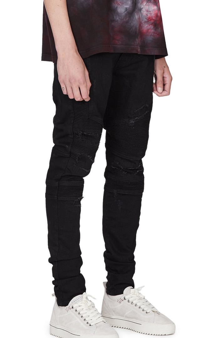 represent biker denim black