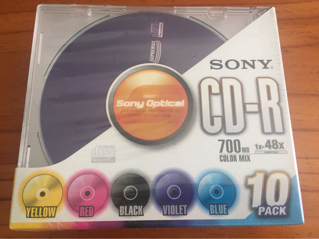 SONY CD-R 700MB COLOR MIX / 10PACK