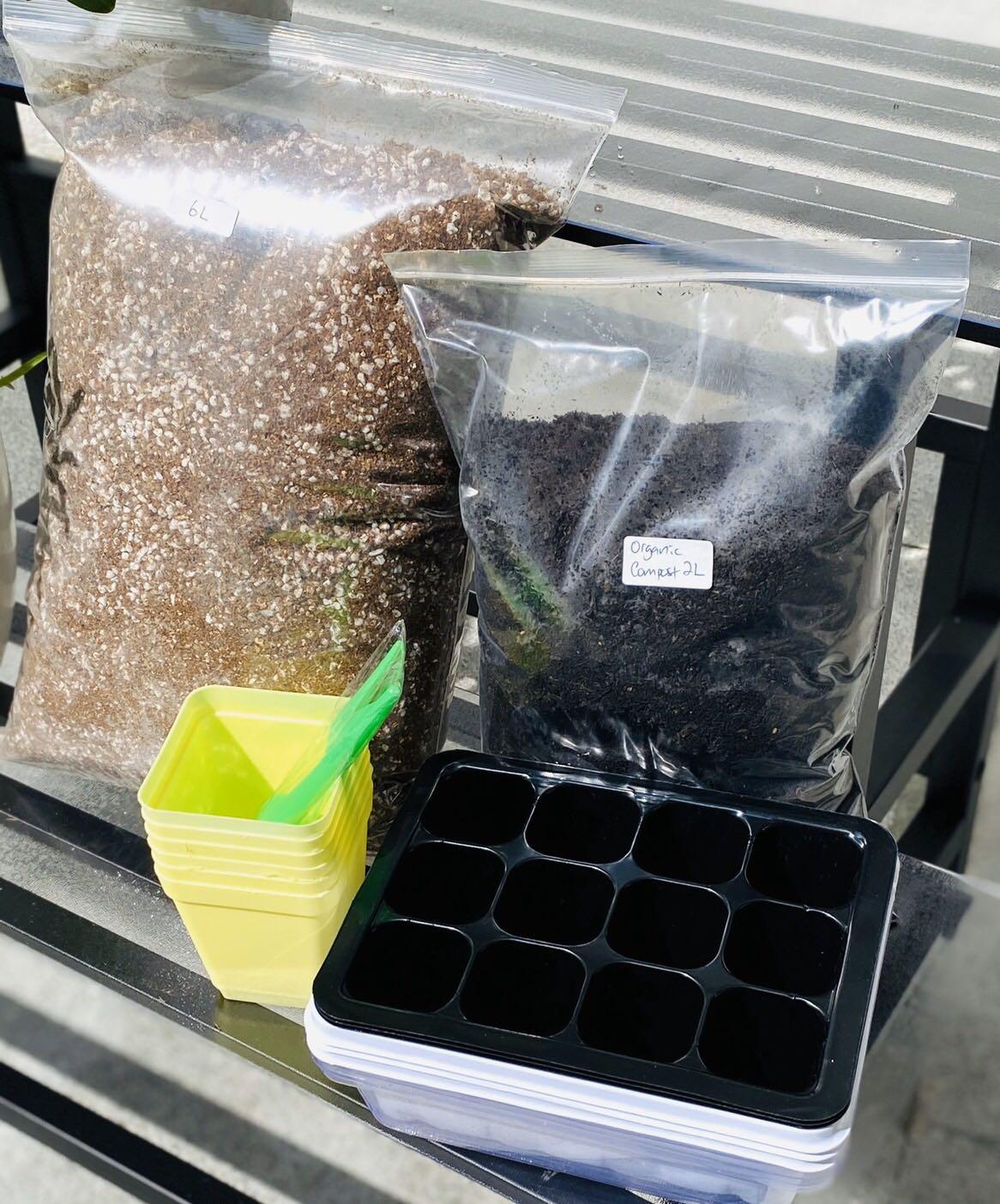 Seedling Tray Organic Potting Mix Not Soil Plant Vegetables Pots Gardening Pots Planters On Carousell