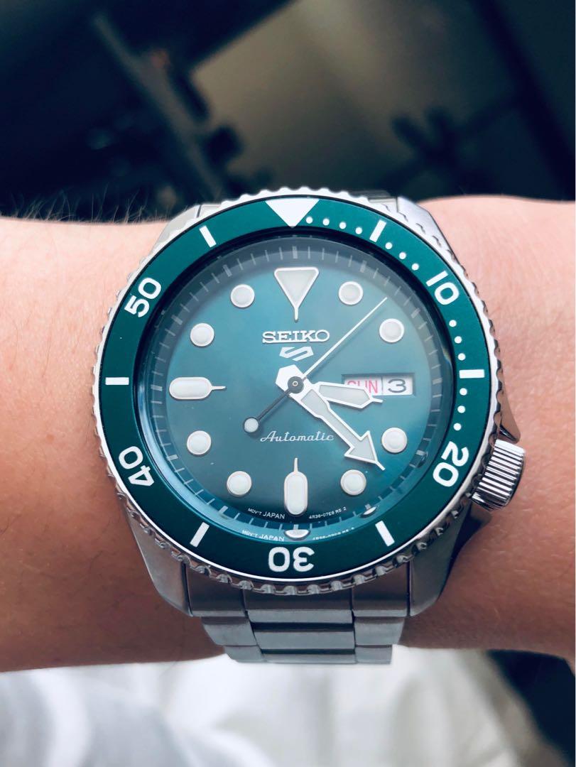 Seiko 5 Sports Men Green Dial Authentic Srpd61k1 Men S Fashion Watches On Carousell