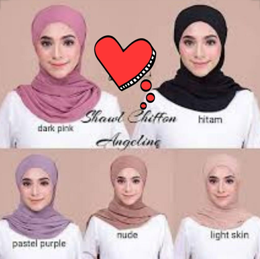 Shawl Instant Angeline Women S Fashion Muslimah Fashion On Carousell