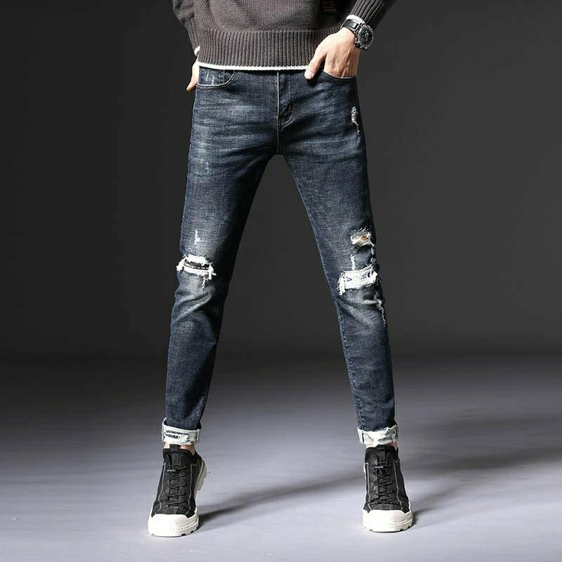 Mens ripped jeans 38 waist clearance