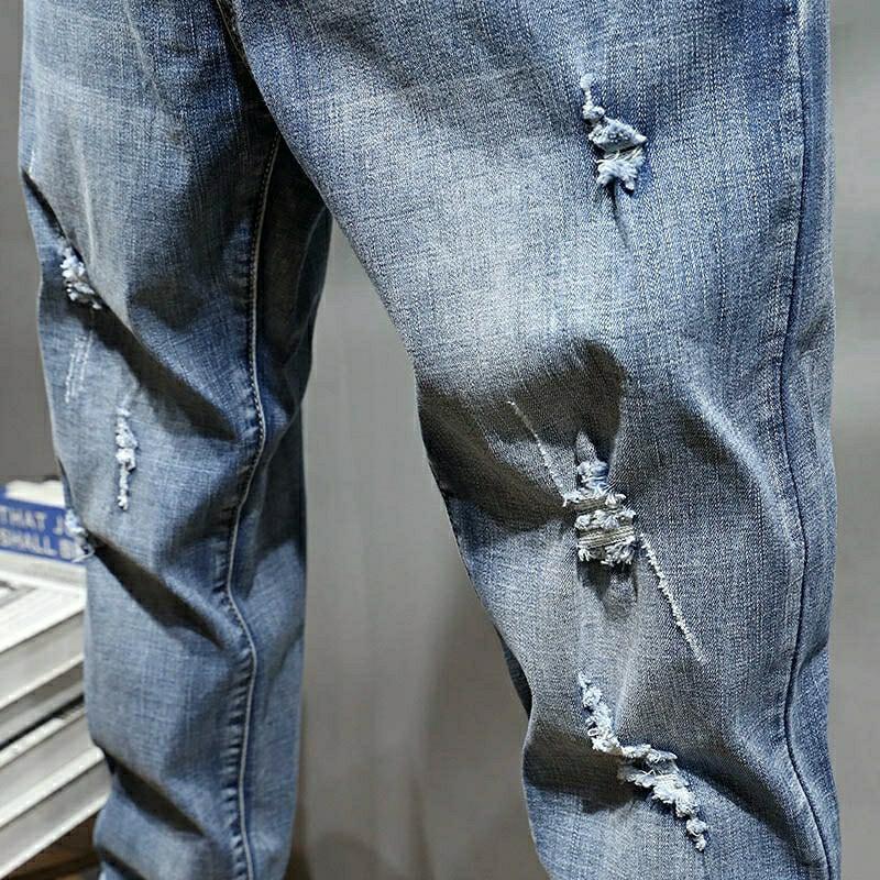 Size 28 48 men stretchable ripped denim Jeans big plus size