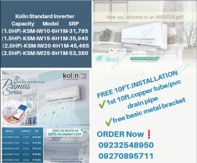 Split Type Aircon Inverter and NonInverter with FREE INSTALLATION, TV