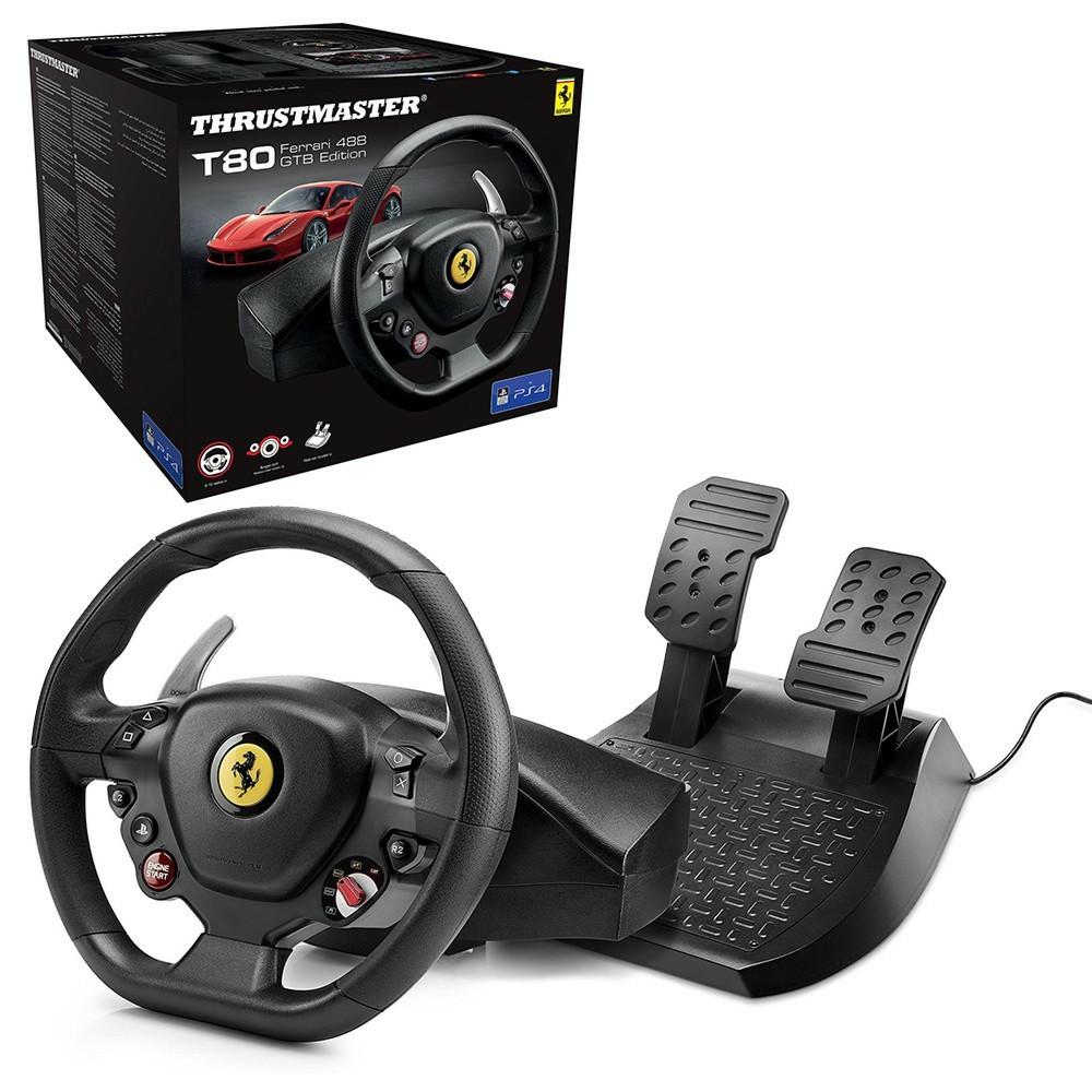 thrustmaster t80 ferrari 488 gtb edition racing wheel ps4