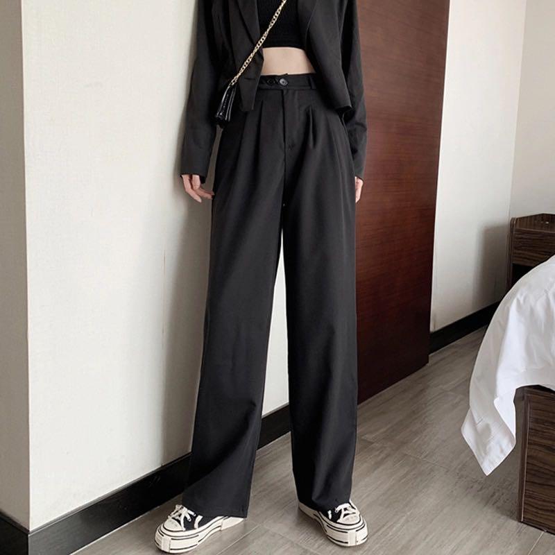 trendy black trousers