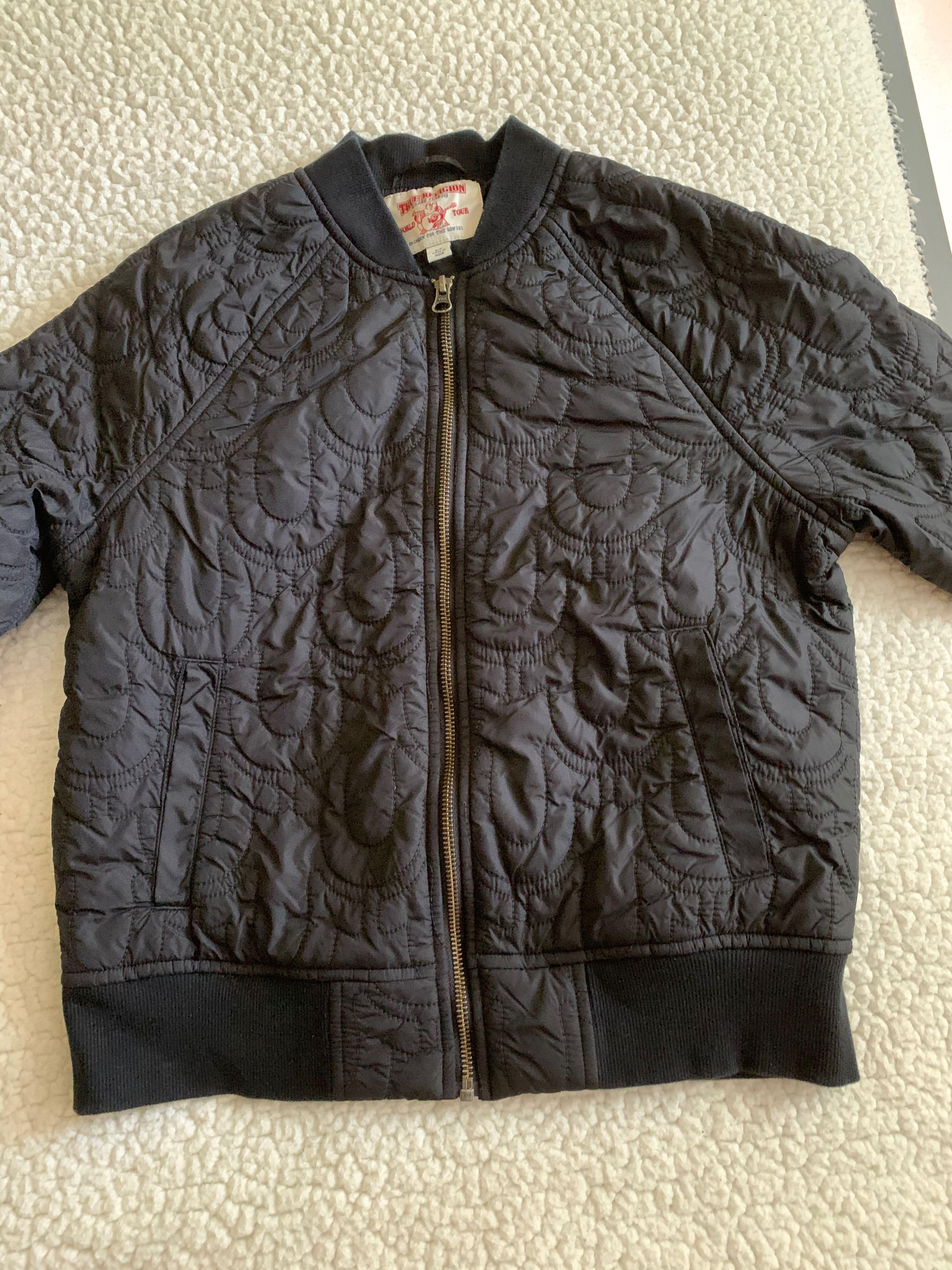 True religion quilted bomber on sale jacket