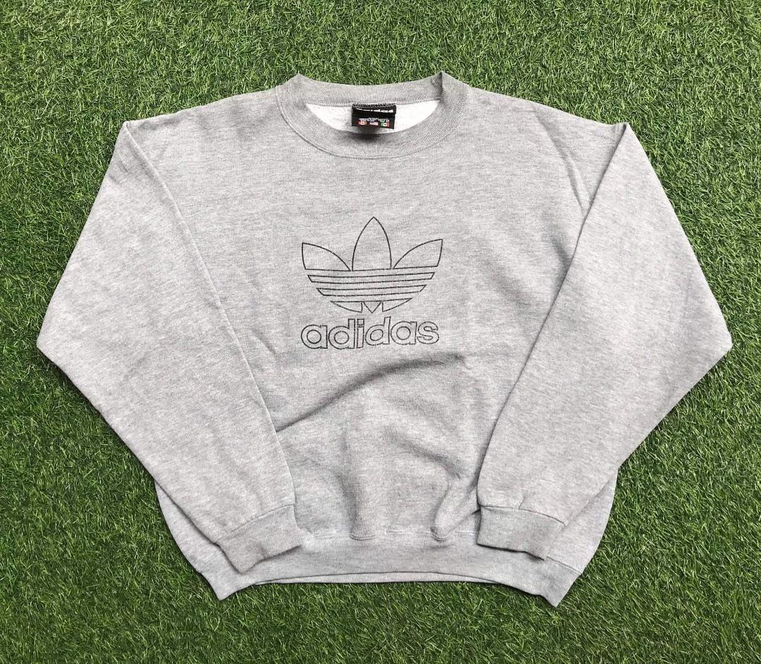 grey vintage adidas sweatshirt