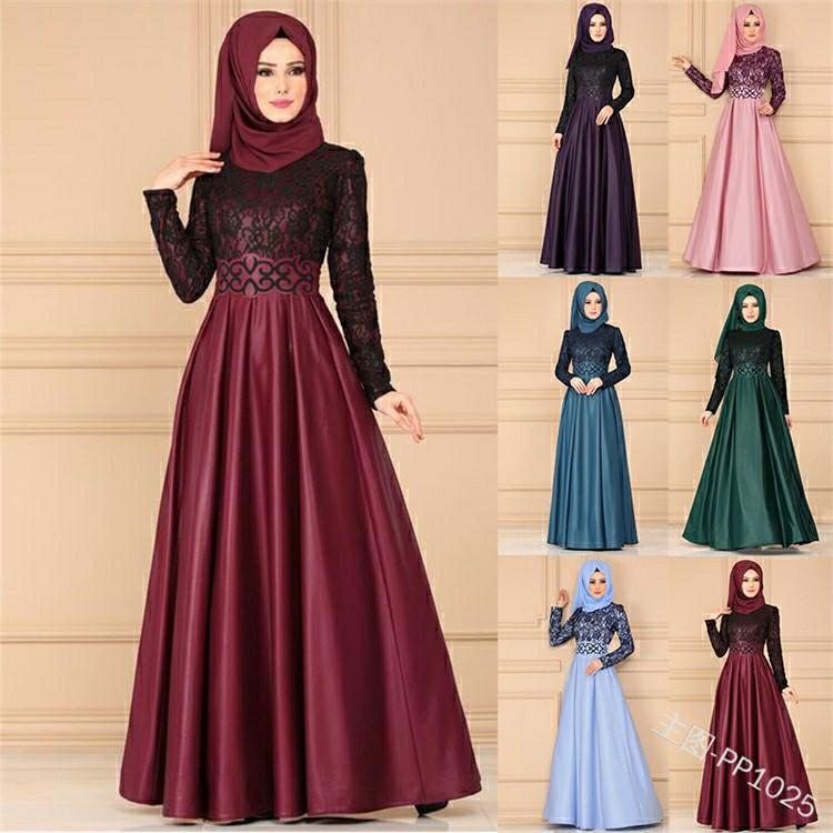 long dress lace muslimah