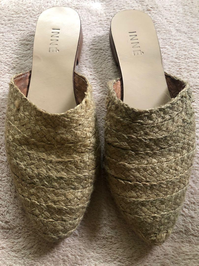 woven mules shoes