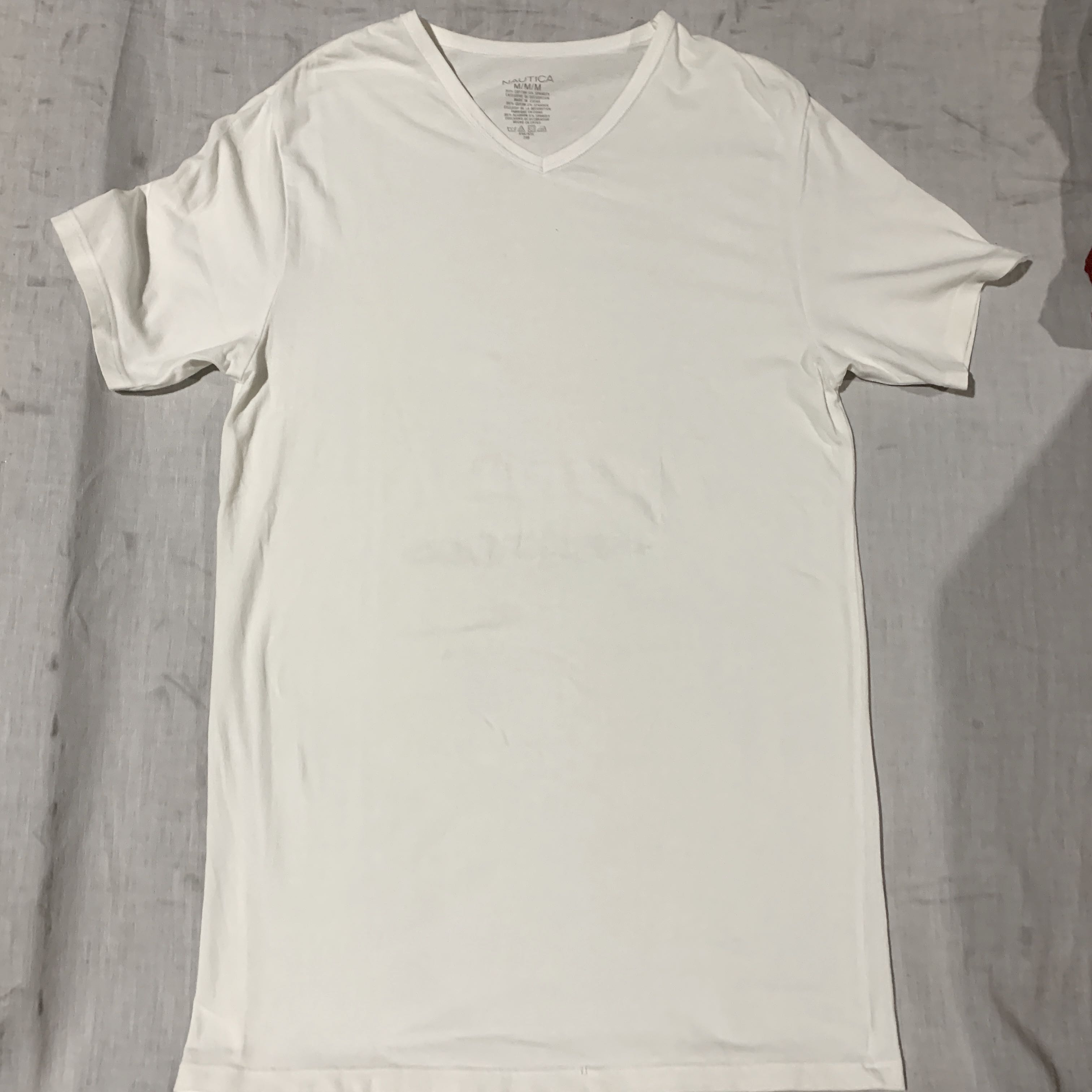2 Nautica White V Neck Undershirts, Men's Fashion, Tops & Sets, Tshirts & Polo Shirts on Carousell
