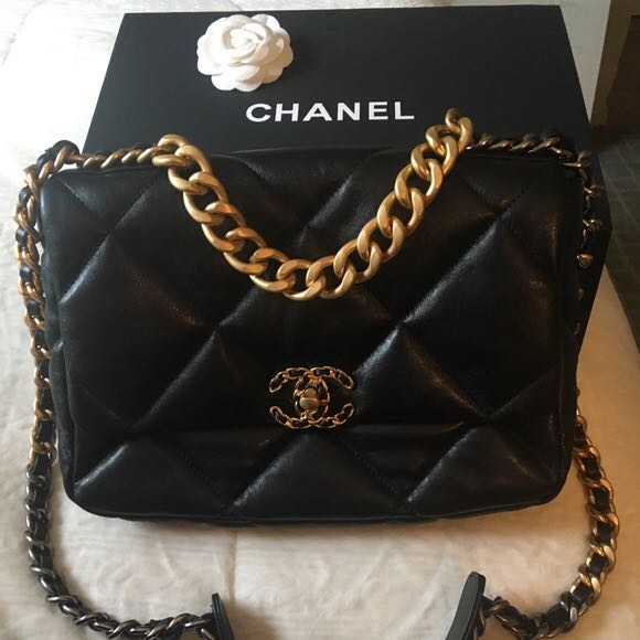 ? Authentic Chanel 19 Large Flap Bag - 1 week old!, Luxury, Bags & Wallets  on Carousell