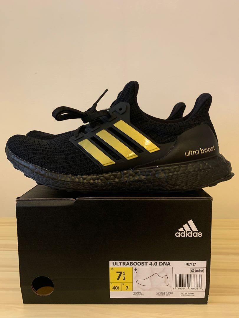 ultra boost 4. black and gold
