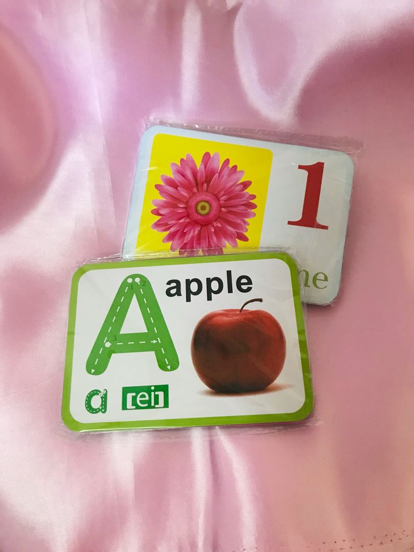 Alphabet & Numbers Flash Cards, Babies & Kids, Infant Playtime on Carousell