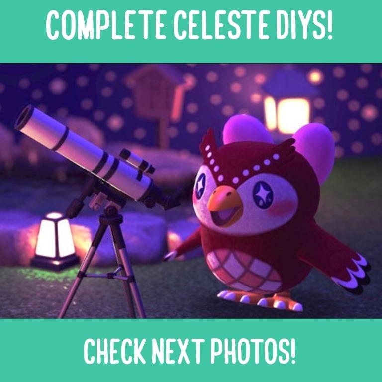 Animal Crossing COMPLETE Celeste DIYs + Zodiac Furniture DIYs, Video