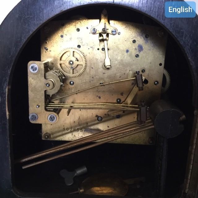 Antique English Mantel Clock 3 keyholes, Furniture & Home Living