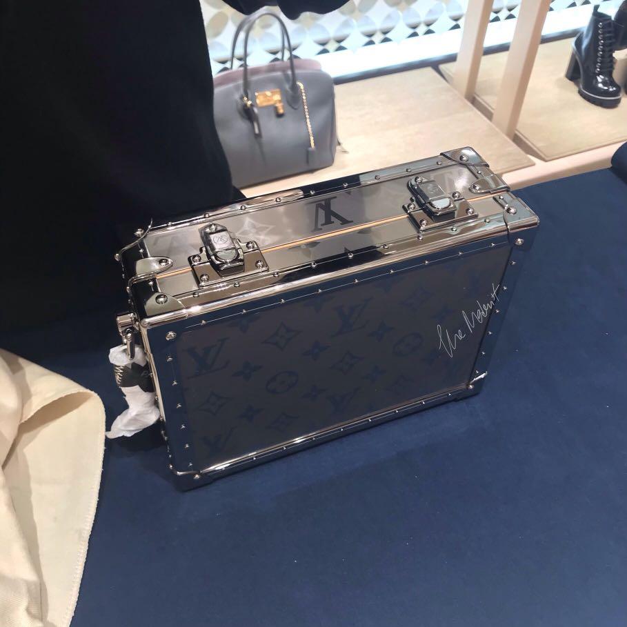 Authentic Louis Vuitton LV Titanium Clutch Box