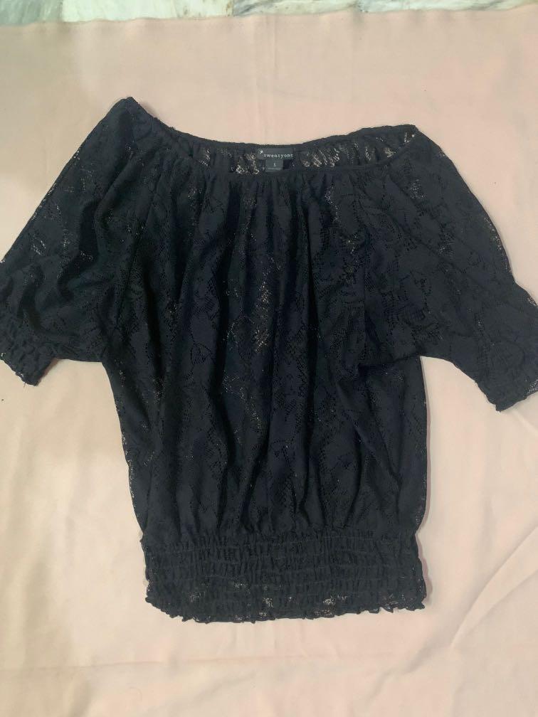 Black lace top (Category: Sleeveless) located in Marikina City. Submitted by abd003 (Listing ID 1016975296, Image 1). Description: .