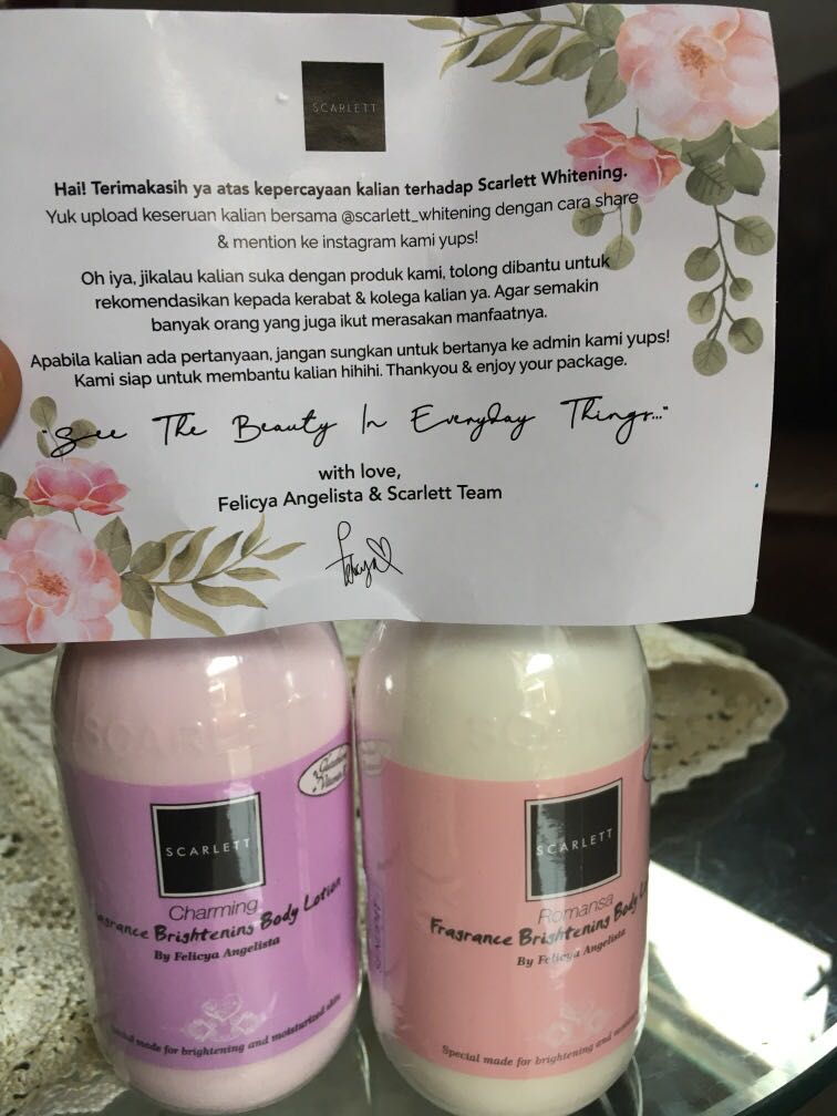 BODY LOTION SCARLET WHITENING ( ZARA UNIQLO PULL N BEAR H&M