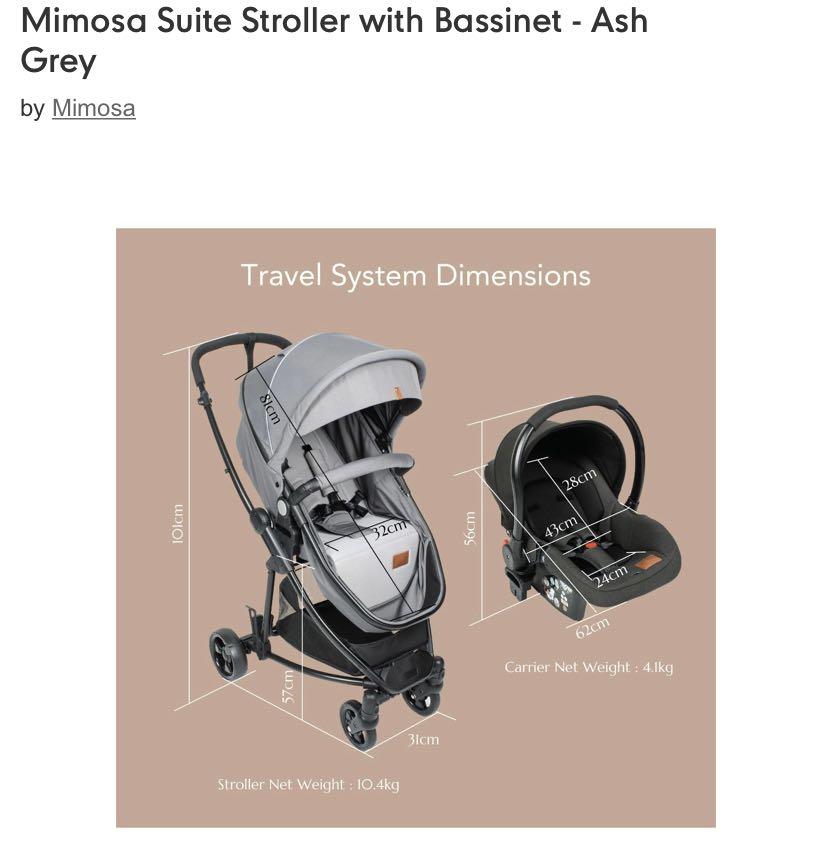 Mimosa suites seat & bassinet cheap stroller