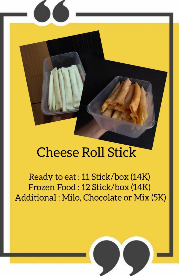 Cheese Roll Stick Makanan Minuman Makanan Instan Di Carousell