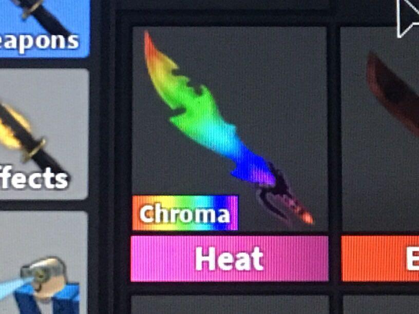 Chroma Heat Murder Mystery 2 Video Gaming Others On Carousell - roblox murderer mystery 2 heat knife