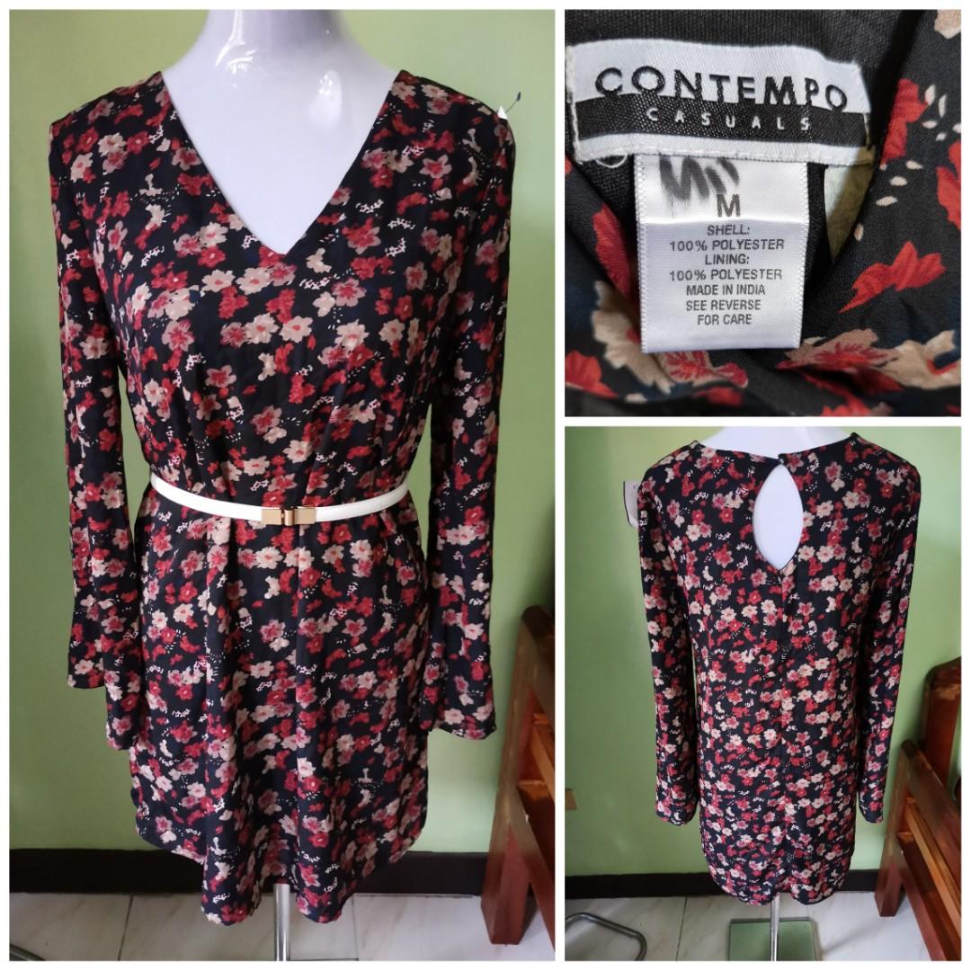 Contempo Casuals Vintage Floral Dress Women s Fashion Dresses
