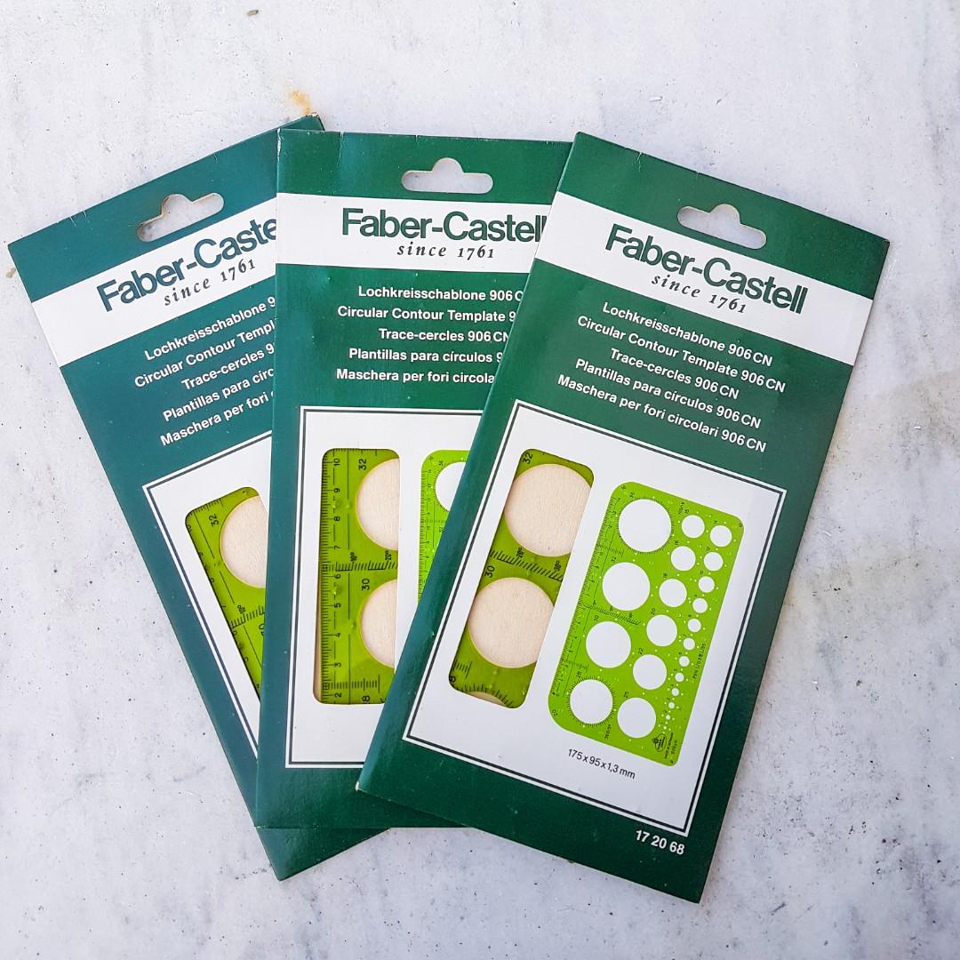 Faber Castell Ruler Lettering Faber castell circular template ruler / drafting ruler, Hobbies & Toys ...