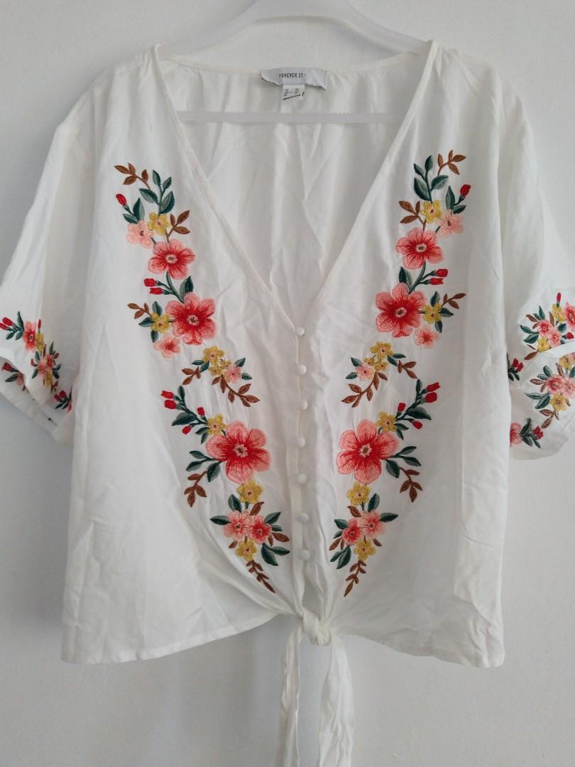 embroidered tops forever 21