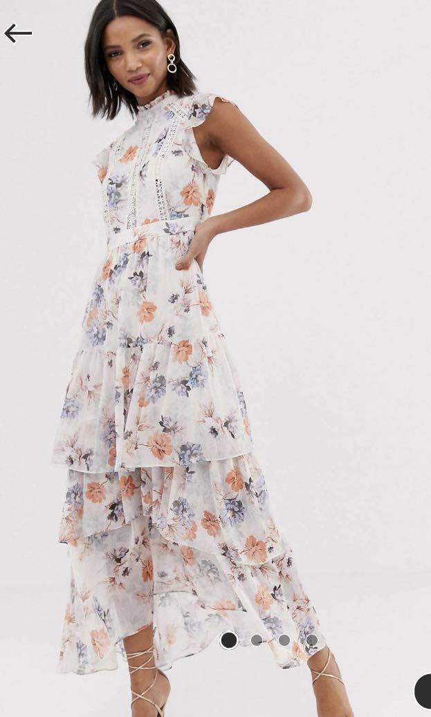 Forever new floral print tiered maxi dress in multi cheap