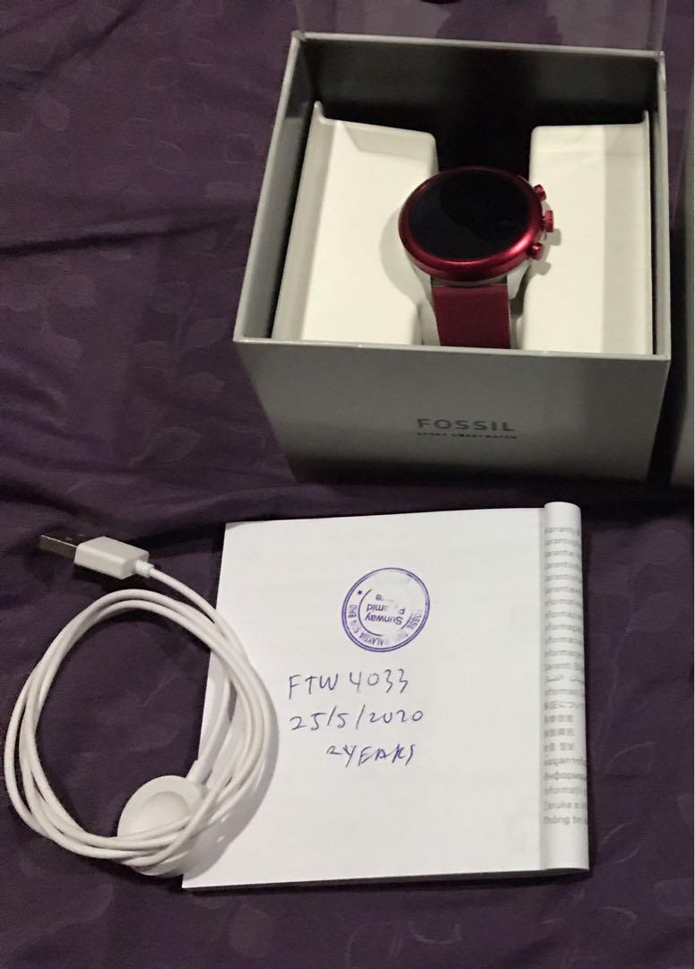 Fossil Smart Watch Model FTW4033 Sport Red