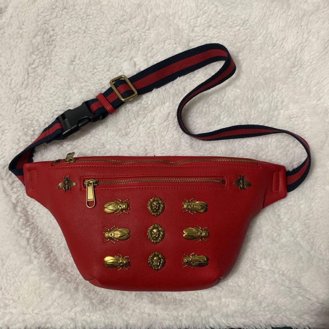 gucci animal studs belt bag