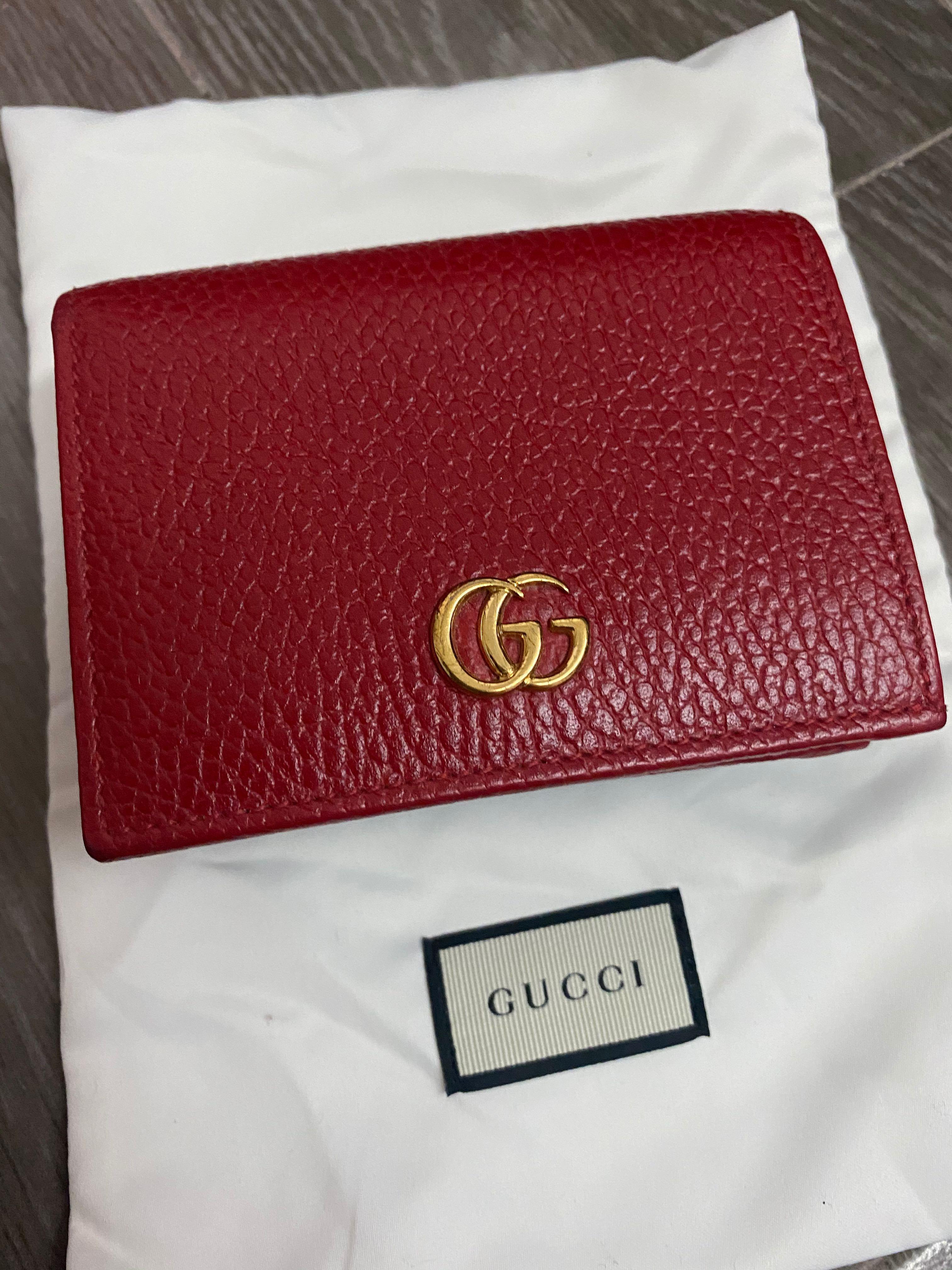 gucci marmont grained leather wallet