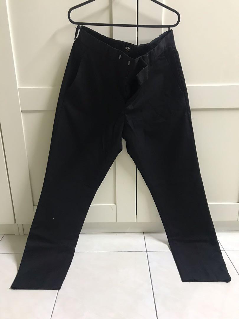 seluar slack hitam slim fit