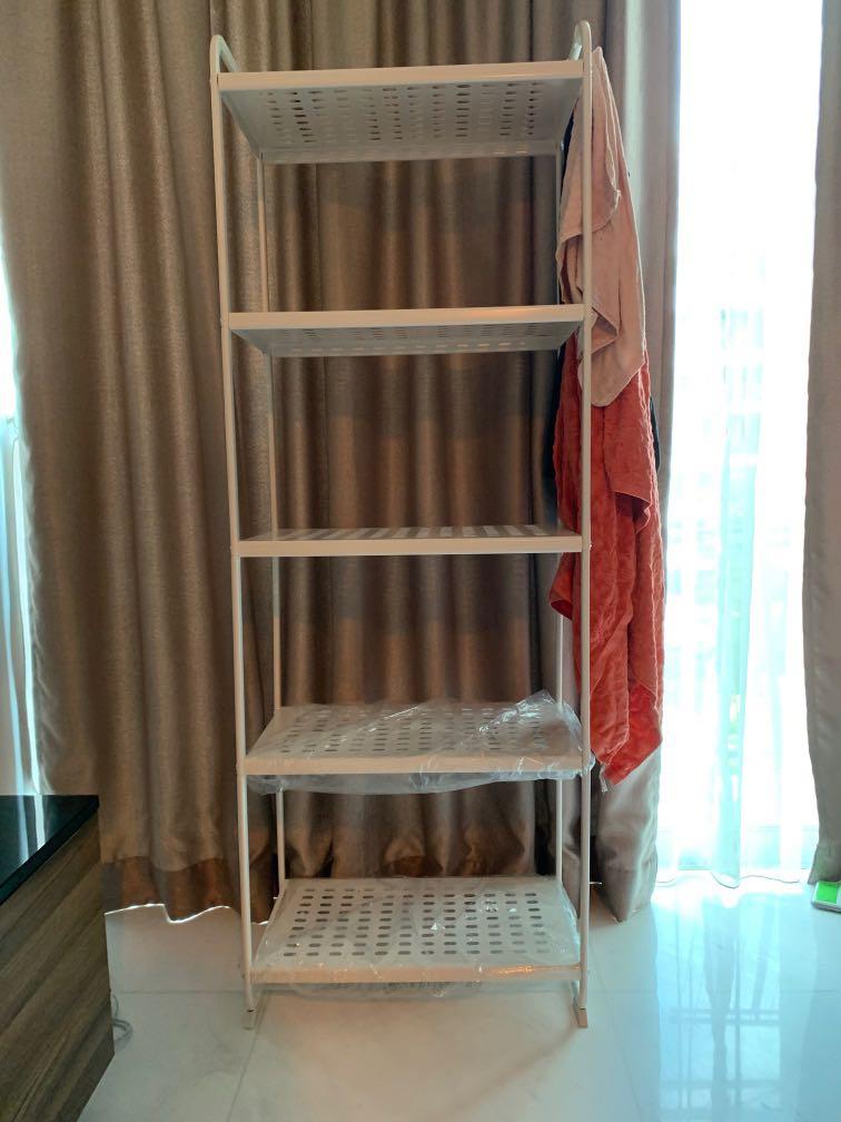 IKEA Metal Shelf in White, Furniture & Home Living, Furniture, Shelves